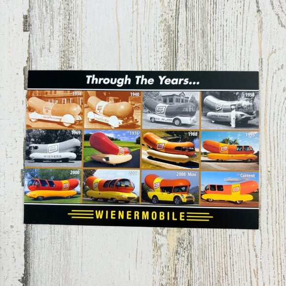 Oscar Mayer Wienermobile Postcard Through the Years NEW - Picture 1 of 2
